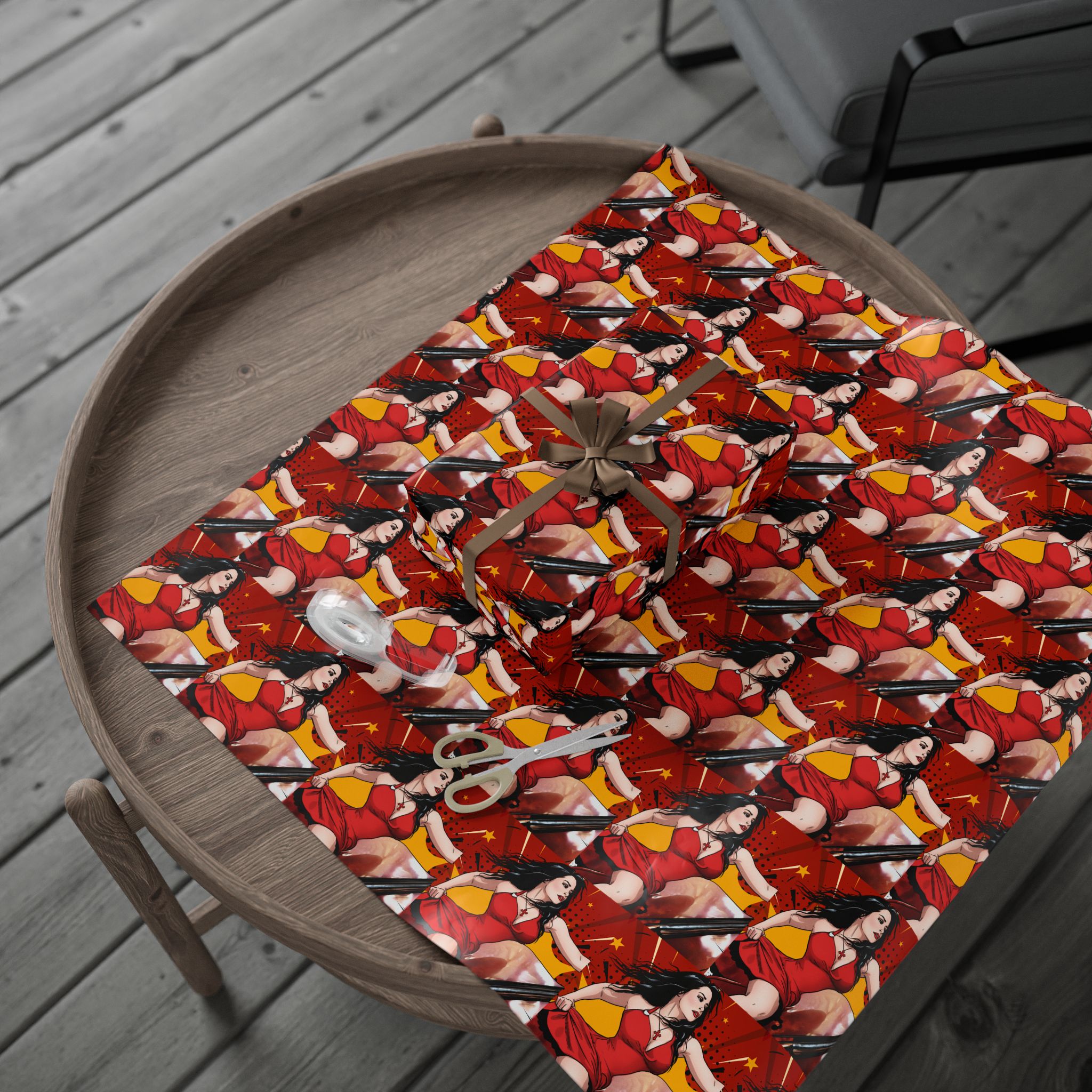 Pop-Art Wrapping Paper | Matte Gift Wrap Roll – Low End by Drama Wrap - Image 4