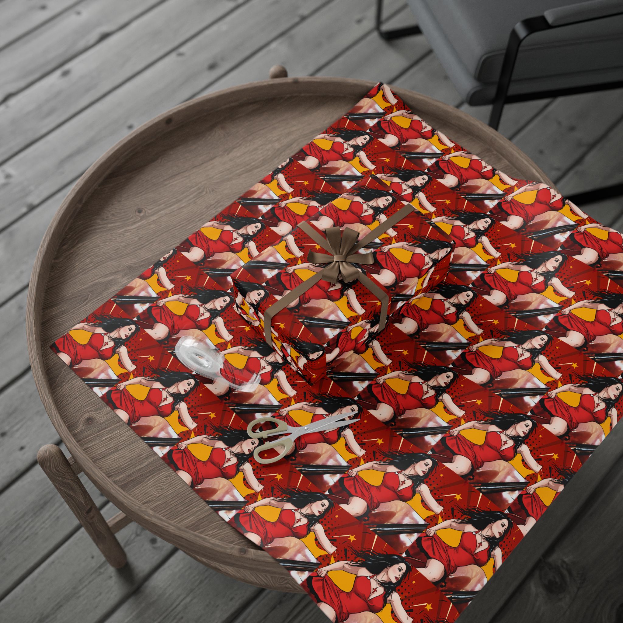 Pop-Art Wrapping Paper | Matte Gift Wrap Roll – Low End by Drama Wrap - Image 8