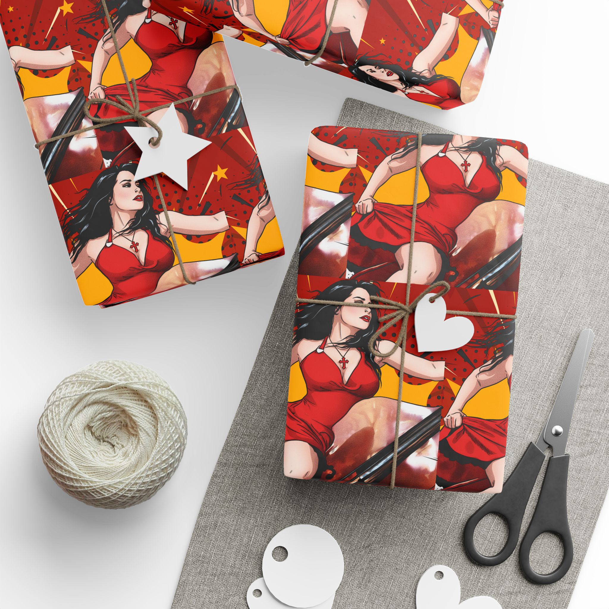 Pop-Art Wrapping Paper | Matte Gift Wrap Roll – Low End by Drama Wrap - Image 23