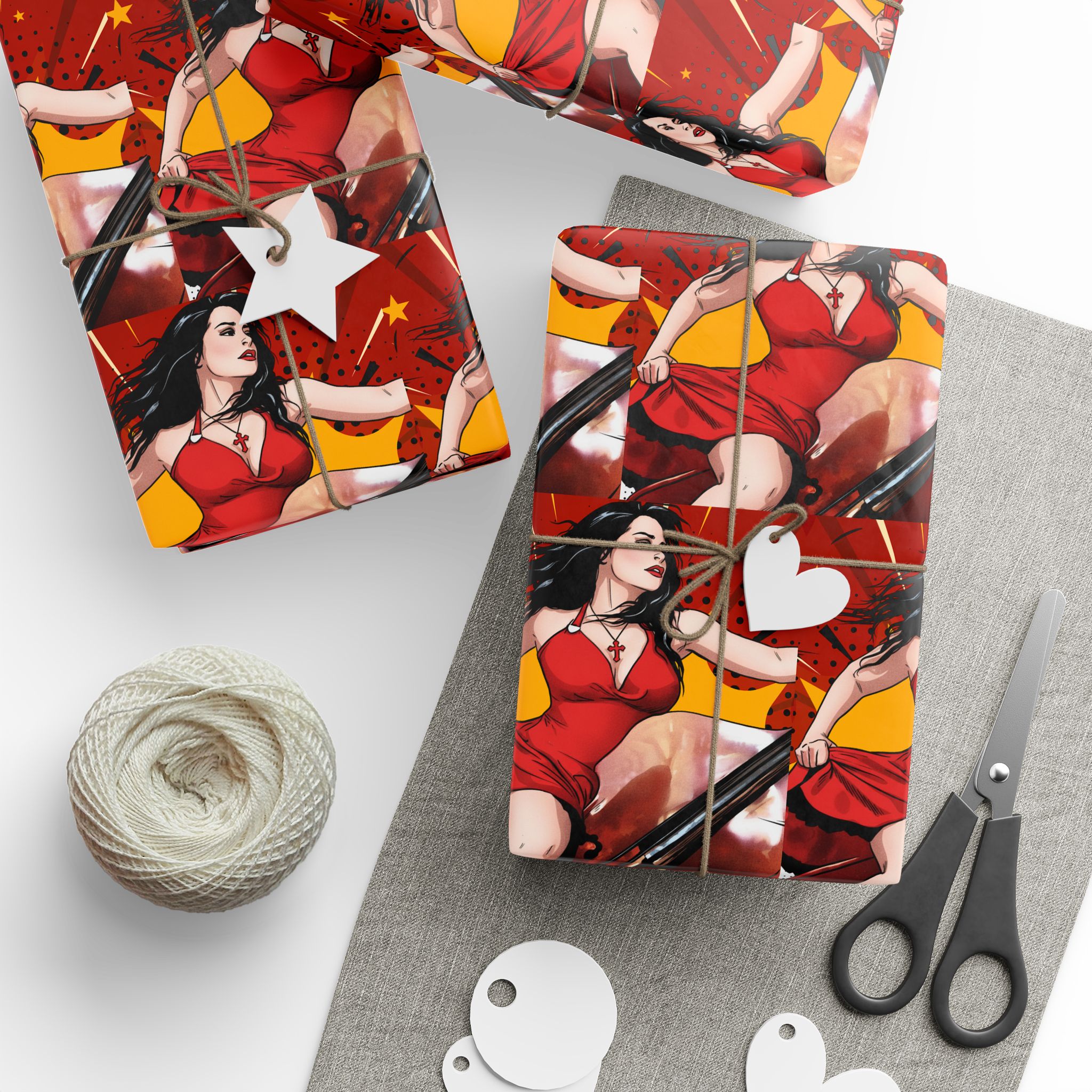 Pop-Art Wrapping Paper | Matte Gift Wrap Roll – Low End by Drama Wrap - Image 19